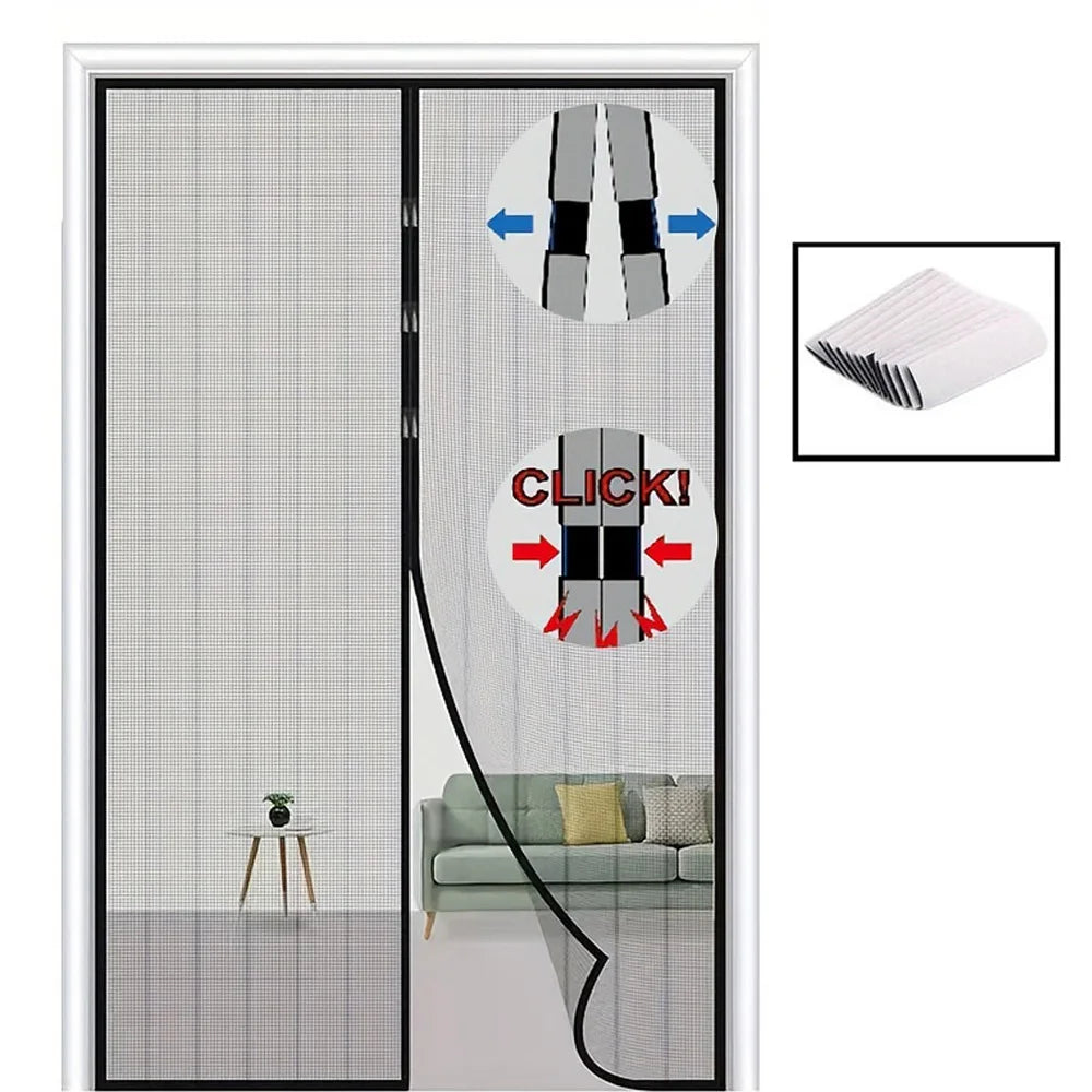 Magnetic Door Curtain Anti Mosquito Insect Net Summer Fly Screen Net Punch-Free Mosquito Nets For Window Invisible Mesh Gauze