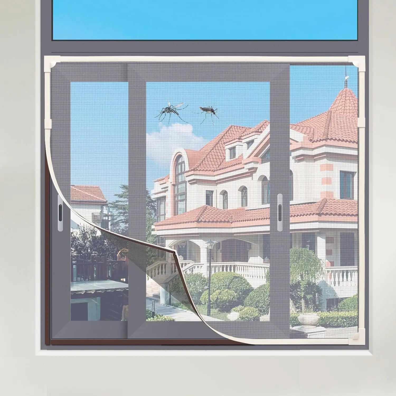 Magnetic mesh mosquito screen, invisible screen window, self-installation, simple, household use, self-adhesive, magnetic window