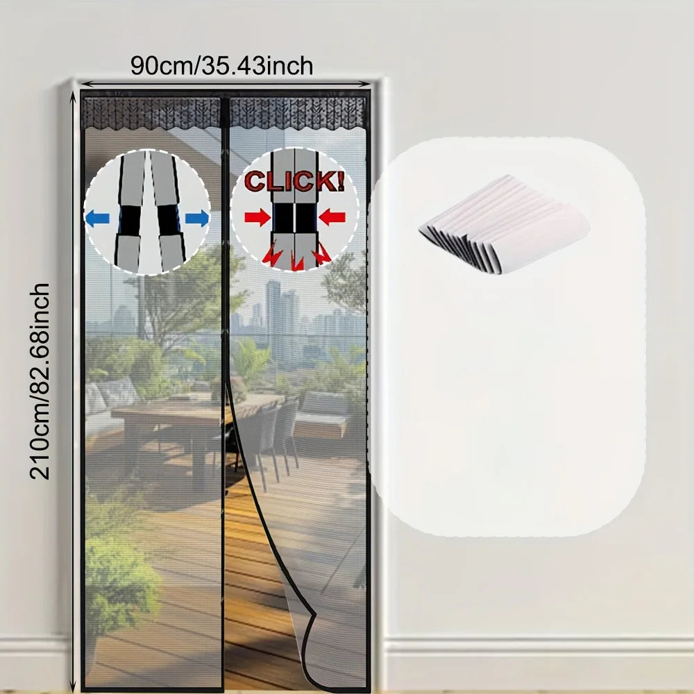 Magnetic Door Curtain Anti Mosquito Insect Net Summer Fly Screen Net Punch-Free Mosquito Nets For Window Invisible Mesh Gauze